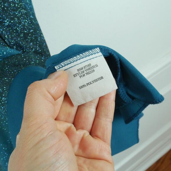 Vintage S M Babydoll Dress Princess Glitter Y2K Sheer Mesh Empire Waist Girly - Picture 6 of 8